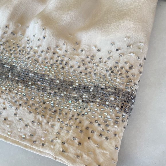 Club Monaco Cream Skirt with Embellished Beading Details - Picture 3 of 12